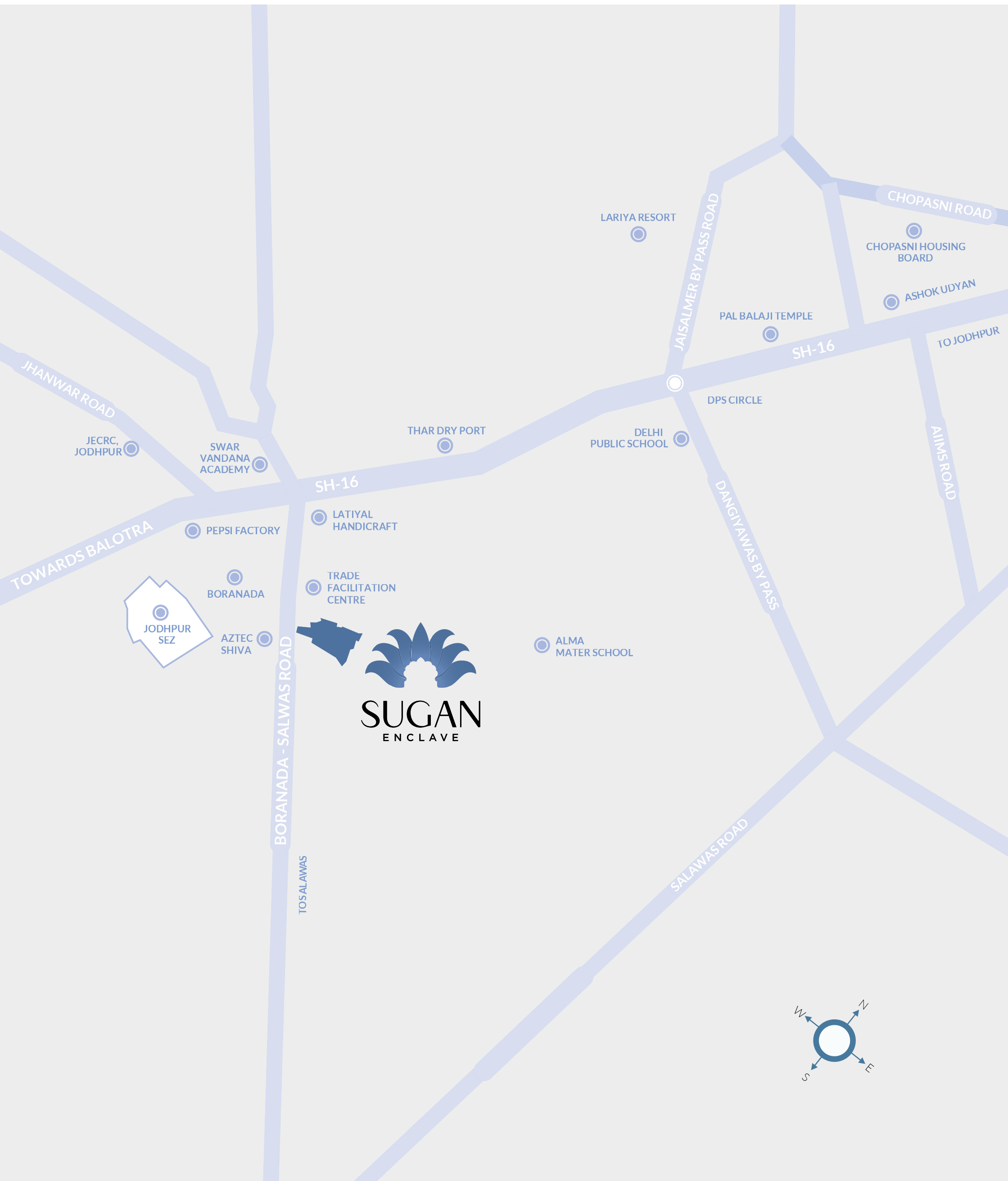 Kalpataru Sugan Enclave Location Map